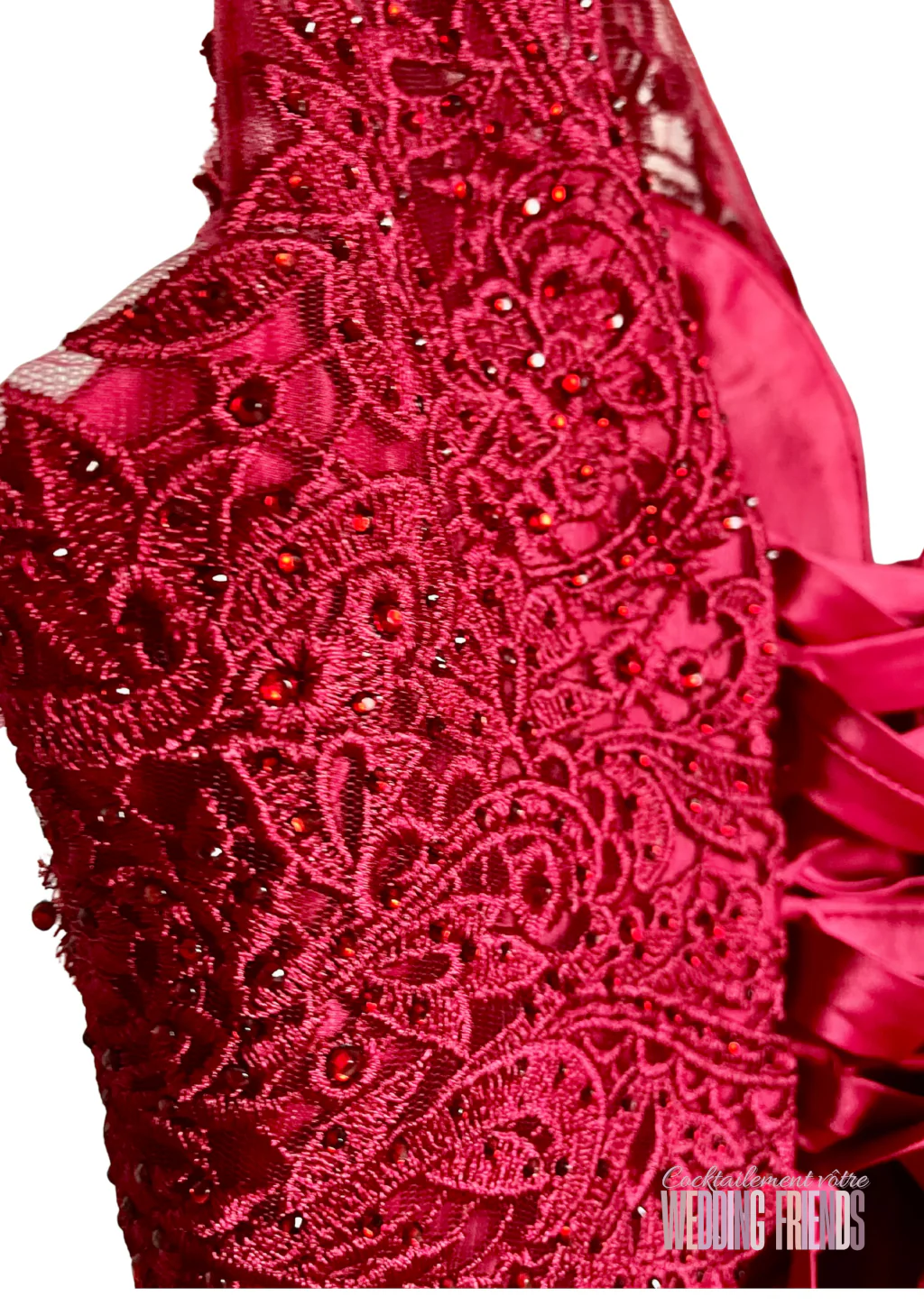 Robe de cocktail et de soirée rouge flamboyant